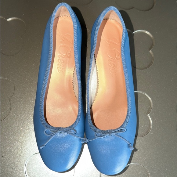 J. CREW Kate Block Heel Ballet Pumps Blue Women's Size 7 - Picture 16 of 16